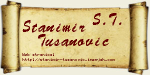 Stanimir Tušanović vizit kartica